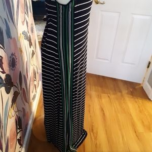 Max studio nautical stripe navy maxi dress